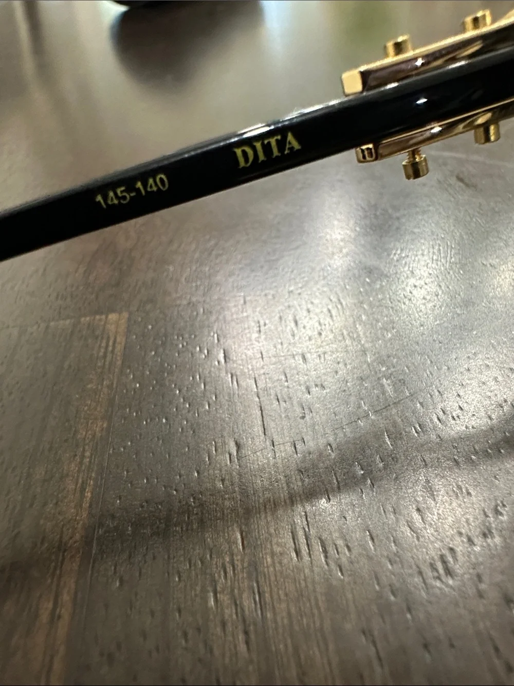 DITA Grand-XXP Black Gradient Shield Sunglasses with Gold Accents Unisex